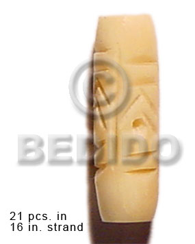 Natural bone tube groove Bone Carved Beads