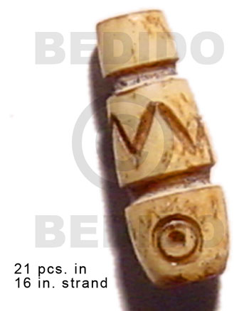 Natural bone tube groove Bone Carved Beads