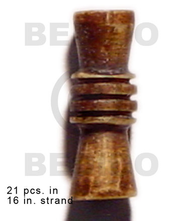 hand made Natural bone tube groove Bone Carved Beads
