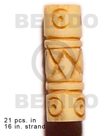 Natural antique bone tube groove Bone Carved Beads