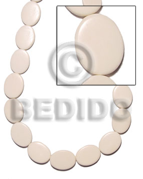 Bone Flat Disc Oval Beads