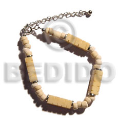 4 sided bone tube Bone Horn Bracelets