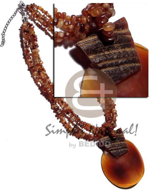 3 Layers Amber Carabao Horn