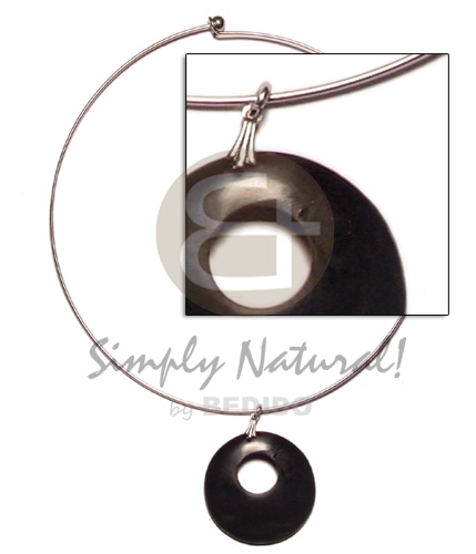 hand made Nickel-free silver hoop ring Bone Necklace Horn Necklace