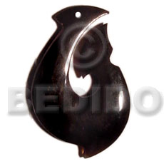 Horn fish hook 40mm Bone Pendants