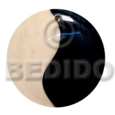 40mm yin yang black horn