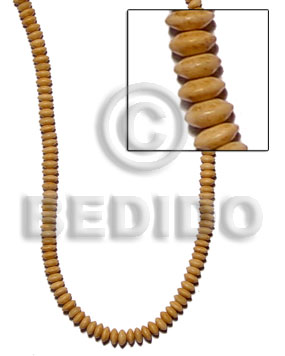 natural bone pokalet 8mmx4mm - Bone Saucer Pokalet Beads