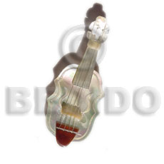 MOP guitar brooch - Brooch