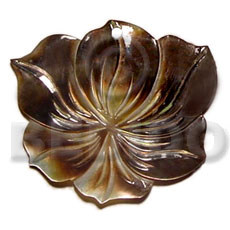 blacklip rose carving 40mm - Carved Pendants