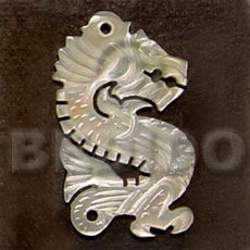 hand made Dragon carving mop 45mm Carved Pendants