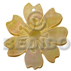 45mm MOP flower   design - Carved Pendants