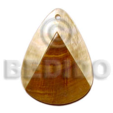 45mm teardrop mop skin Carved Pendants