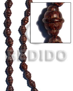Patikan beehive 20mmx15mm Carved Wood Beads