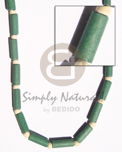 green wood tube  pukalet bleach - Choker Necklace