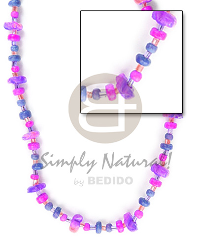 2-3 4-5 blue lilac pink tones coco fl0wer Choker Necklace