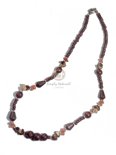 Dark reddish brown 4-5mm coco Choker Necklace