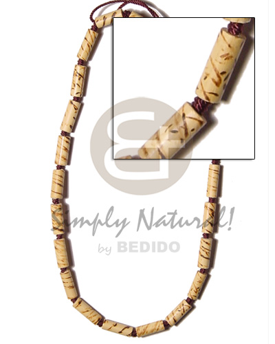 hand made Bamboo macramie splashing wood Choker Necklace