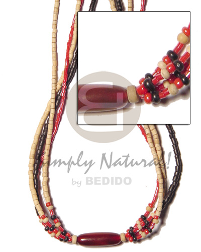 hand made 4 rows 2-3mmcoco heishe black natural Choker Necklace