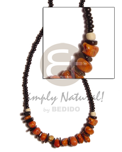 2-3mm coco pokalet black Choker Necklace