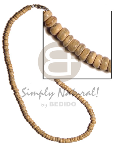 hand made 4-5mm coco pokalet natural Choker Necklace