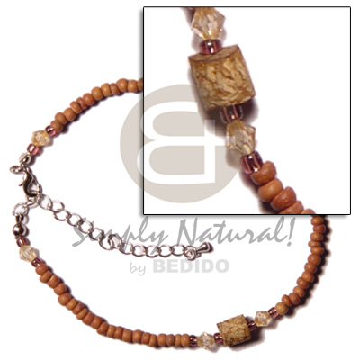 Mahogany tan 2-3 coco Coco Anklets