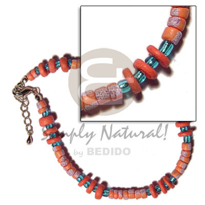 4-5mm orange coco pokalet. Coco Anklets