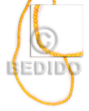 hand made 2-3 mm golden yellow coco Coco Beads