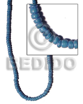 hand made 4-5mm subdued blue coco pokalet Coco Beads