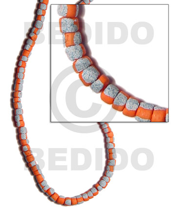 4-5mm coco pokalet. bright orange Coco Beads