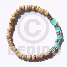 hand made 4-5mm elastic coco pokalet tiger metal Coco Bracelets