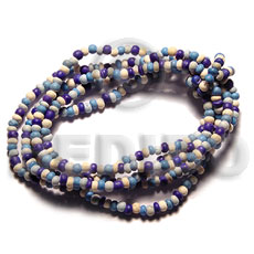 2-3mm coco Pokalet 5 rows blue tones elastic - Coco Bracelets