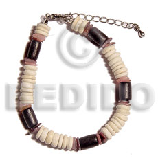 7-8mm coco pokalet. bleached Coco Bracelets