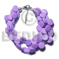 3 rows lavender coco sidedrill Coco Bracelets