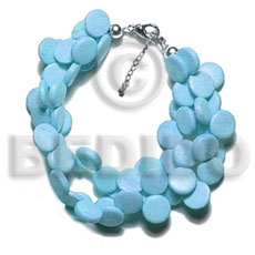 3 rows aqua blue coco Coco Bracelets