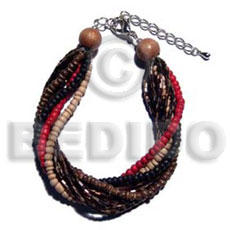 Twisted 4 Rows 2-3mm Coco