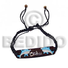 Black macrame natural brown Coco Bracelets