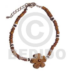 2-3mm coco pokalet. natural brown Coco Bracelets