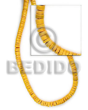 4-5 mango yellow coco heishe Coco Heishe Beads