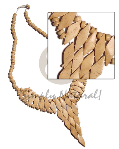 coco diamond banig & coco Pokalet. 4-5mm natural combination - Coco Necklace