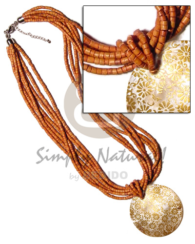 hand made 7 rows 2-3mm coco heishe Coco Necklace