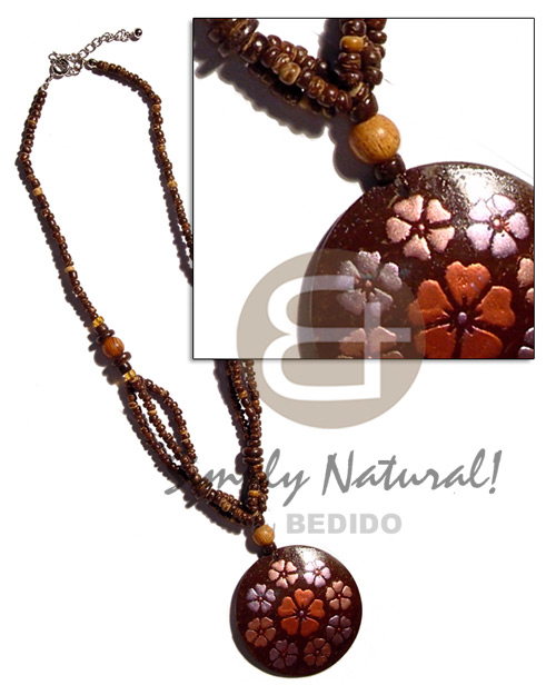 2-3mm natural brown coco pokalet Coco Necklace