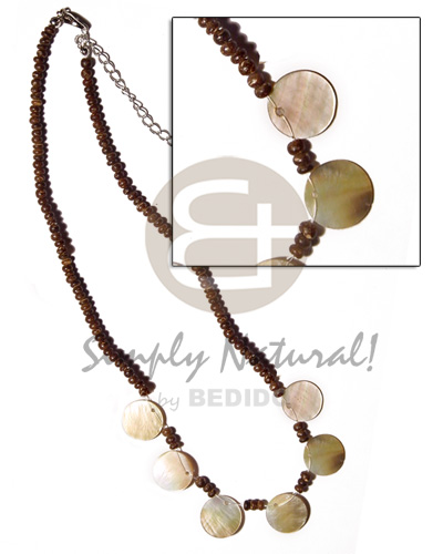 hand made 2-3mm coco natural brown Coco Necklace