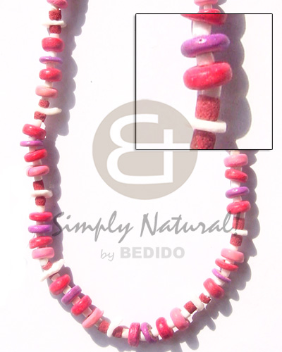 7-8mm pink lavender coco pokalet. white Coco Necklace