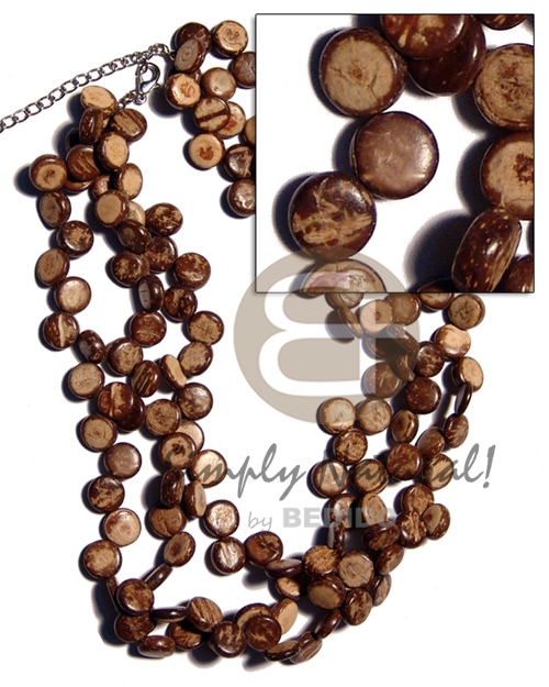 3 layers 10mm coco siderill Coco Necklace