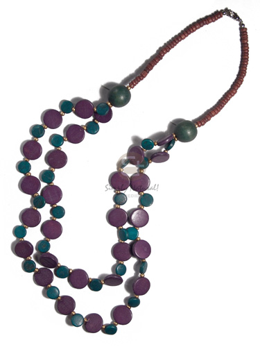 hand made 4-5mm reddish brown coco pokalet Coco Necklace