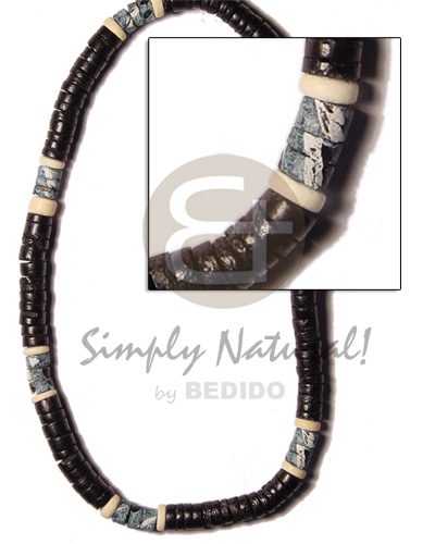 7-8mm black coco heishe pokalet Coco Necklace