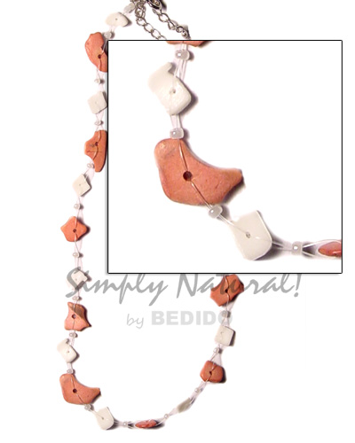 Floating nuggets - coco and Coco Necklace