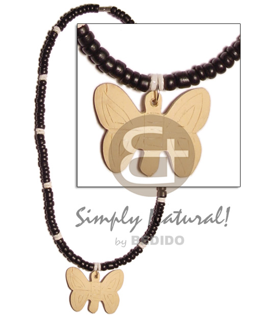 hand made 4-5mm black coco pokalet Coco Necklace
