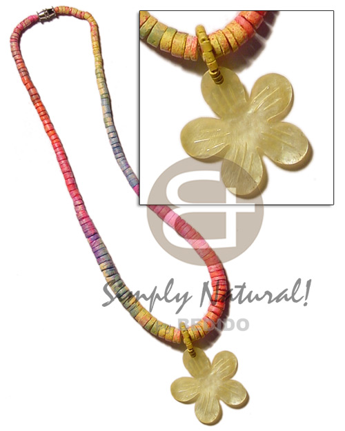 Graduated multicolored coco heishe Coco Necklace