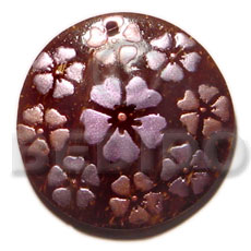 hand made Round 50mm coco natural brown Coco Pendants